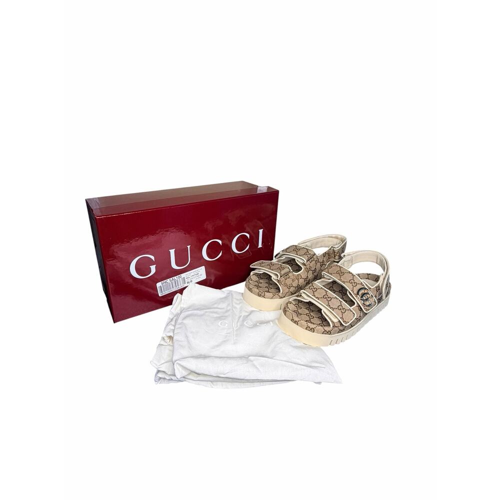 Gucci NIB Marmont GG Canvas Sandal in Beige Monogram Size 40 - Picture 2 of 12
